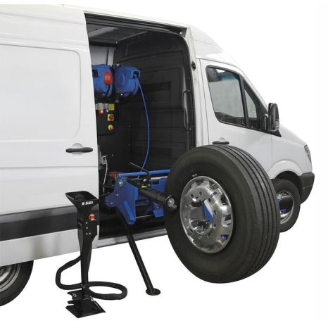 Mobile tire delivery van